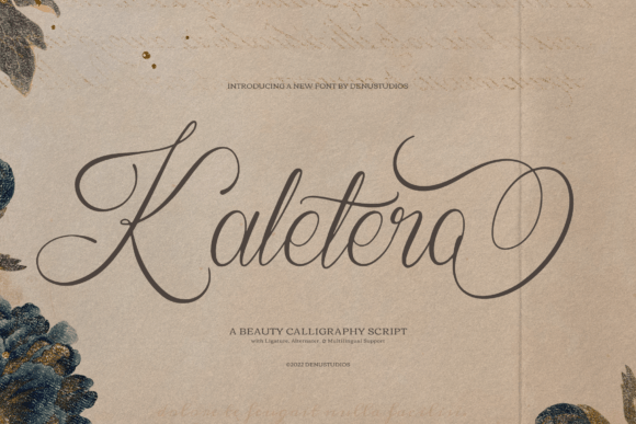 Kaletero: A Script Amp Typeface for Editorial Elegance