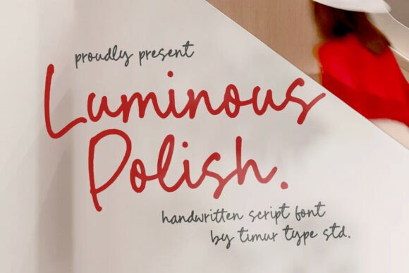 Luminous Polish Handwritten Script Font for Handmade Brands