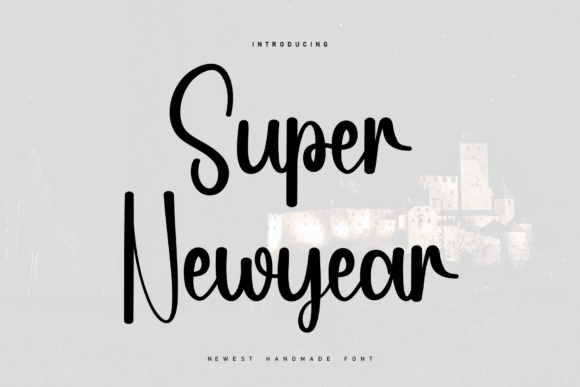 Super Newyear: A Handwritten Typeface for Cozy Editorial Design